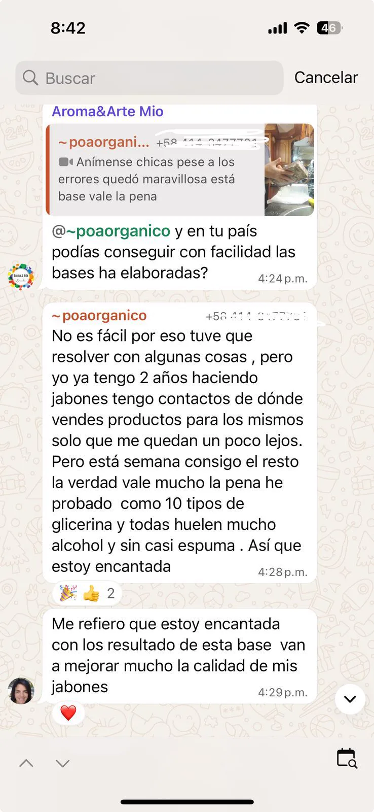 Testimonio alumna bases de glicerina 5