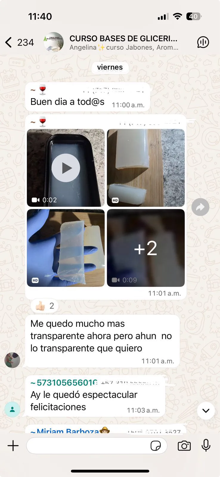Testimonio alumna bases de glicerina 11